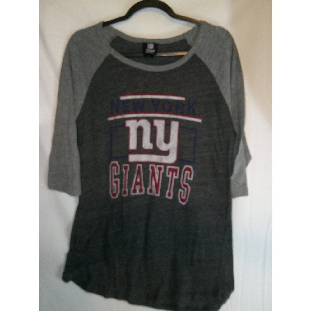 New York Giants NFL Team Apparel XXL Lightweight Raglan Sleeve T-Shirt Womens